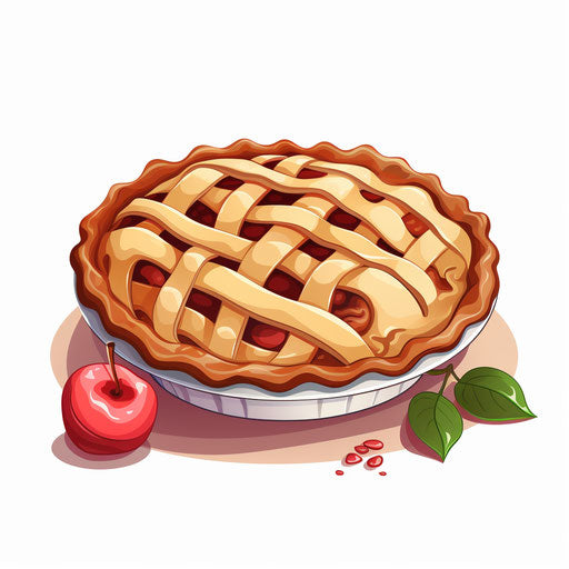 Ultra HD Apple Pie Clipart in Minimalist Art Style Style – IMAGELLA