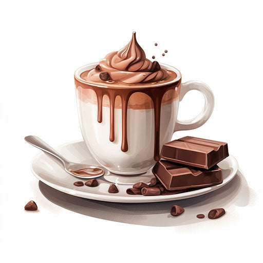 Hot Chocolate Clipart in Chiaroscuro Art Style: 4K, Vector & SVG ...