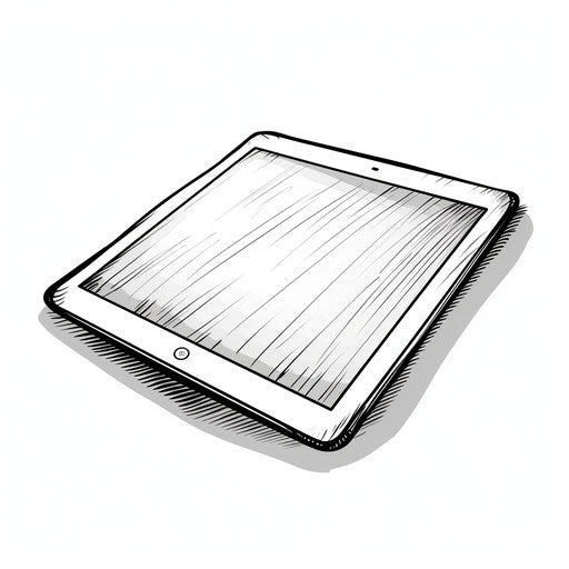 4K Tablet Clipart in Chiaroscuro Art Style: Vector & SVG