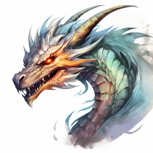 Dragon Clipart in Oil Painting Style Artwork: Vector, PNG, 4K – IMAGELLA