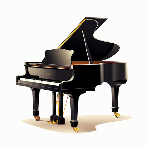 Clipart vettoriale di pianoforte 4K in stile minimalistaClipart vettoriale di pianoforte 4K in stile minimalista  