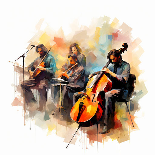 Concert Clipart in Oil Painting Style: 4K & Vector